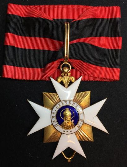 null Ordre de Saint-Sylvestre et de l'Éperon d'or, fondé en 1841, croix de commandeur...