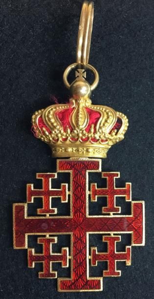 null Ordre du Saint-Sépulcre, réorganisé en 1847, croix de commandeur en or guilloché...