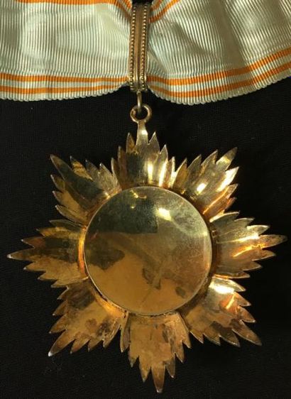 null Ordre de l'Étoile d'Anjouan, fondé en 1874, bijou de commandeur en vermeil et...
