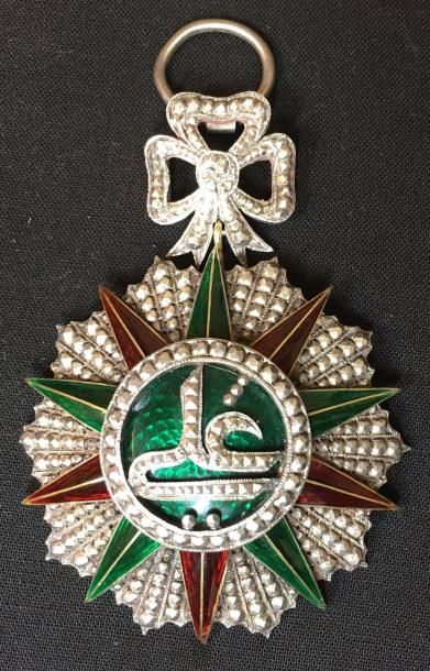 null Ordre du Nichan al Iftikhar, bijou de grand-croix au chiffre de Ali Bey (1882-1902),...