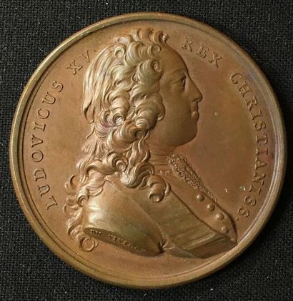 null Médaille commémorative de la promotion du 3 juin 1724, non portable en bronze,...