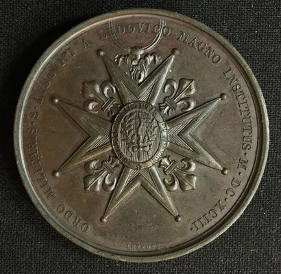 null Médaille commémorative de la restauration de l'ordre Saint-Louis non portable...