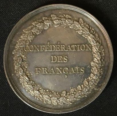 null 14 juillet 1790, médaille de la Fête de la Fédération, non portable en argent,...