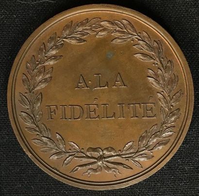 null Médaille de bronze au profil de Bonaparte à droite par Andrieu ceint de la légende...