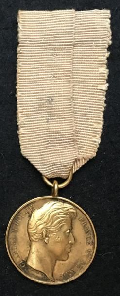 null Visite de Charles X à Verdun, 2 septembre 1828, médaille en bronze doré au profil...