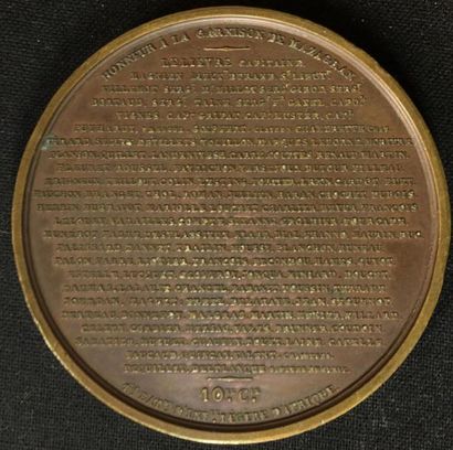null Médaille de Mazagran 1840, second modèle pour l'érection d'un monument en l'honneur...