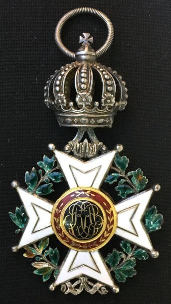 null Ordre de Léopold, croix de chevalier à titre civil du premier type attribué...