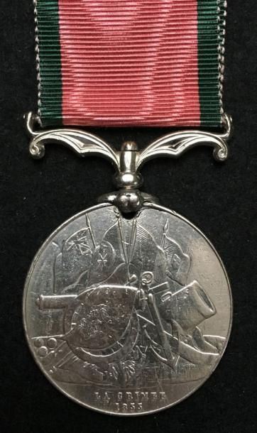 EMPIRE OTTOMAN Médaille de Crimée pour les troupes françaises, «LA CRIMÉE 1855«,...