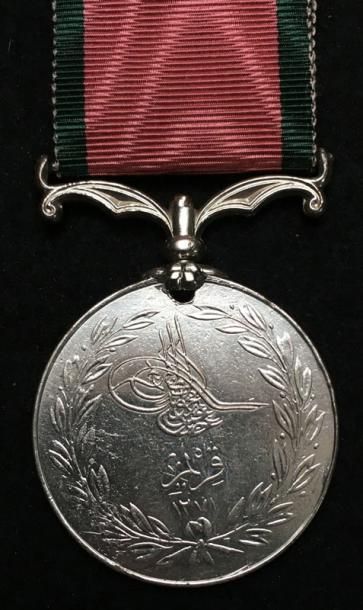 EMPIRE OTTOMAN Médaille de Crimée pour les troupes françaises, «LA CRIMÉE 1855«,...