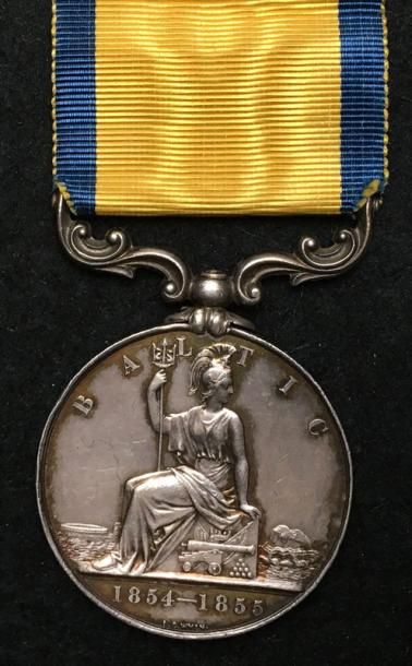 ROYAUME-UNI Médaille de la Baltique par Wyon en argent, attribution gravée en caractères...