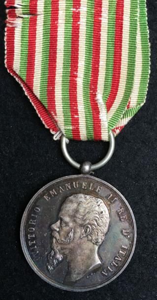 Royaume d'Italie Médaille pour la guerre d'Indépendance et l'Unité de l'Italie 1865,...