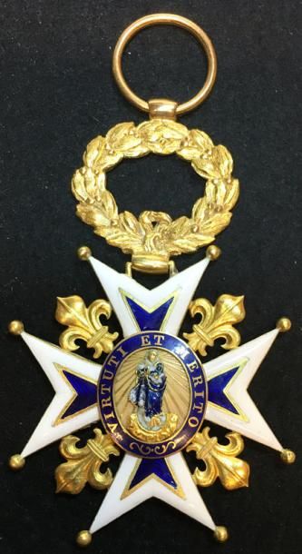 null Ordre de Charles III, fondé en 1771, important bijou de grand-croix en or et...
