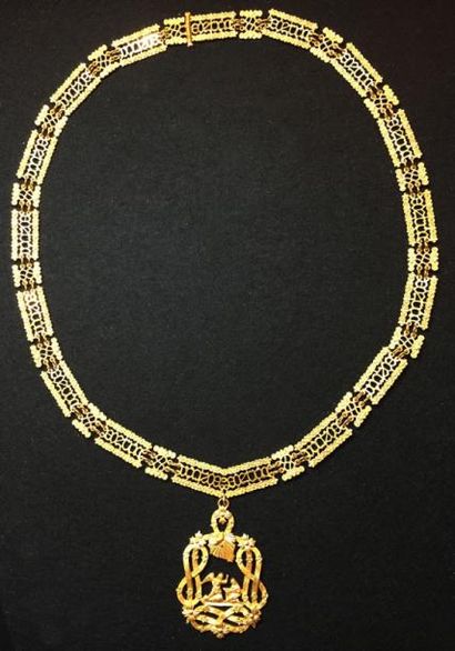 Royaume d'Italie Ordre de l'Annonciade, fondé en 1362, petit collier de chevalier...