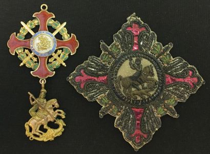 Royaume des Deux-Siciles Ordre de Saint-Georges de la Réunion, fondé en 1819, ensemble...