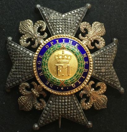 Royaume des Deux-Siciles Ordre de François Ier, ensemble de grand officier de fabrication...