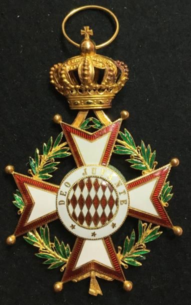 MONACO Ordre de Saint-Charles, fondé en 1858, ensemble de grand-croix comprenant:...