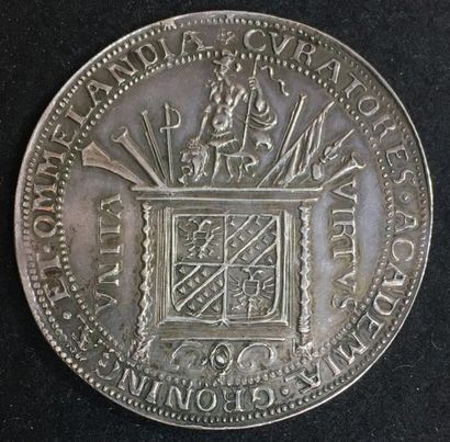 null 1672, Siège de Groningue - Médaille com-
-mémorative non portable en argent...