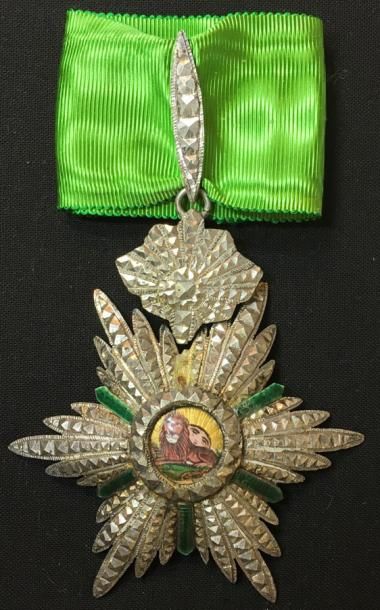 null Ordre du lion et du Soleil, fondé en 1808, insigne de 2e classe (grand officier)...