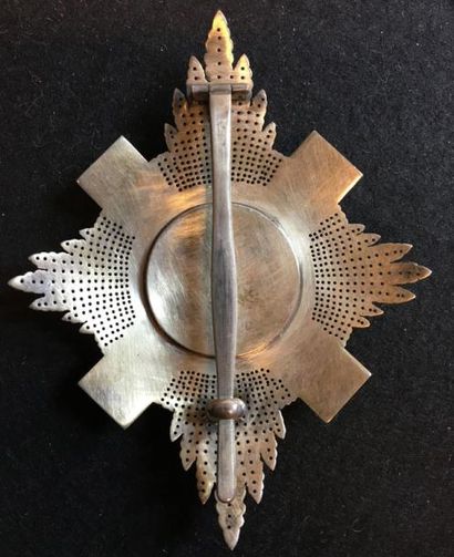ECOSSE Ordre du Chardon, fondé en 1687, plaque de chevalier en argent travaillé en...