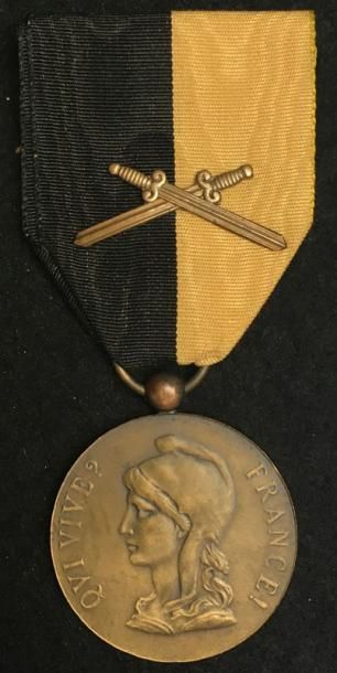 null Mission Marchand - Ligue des Patriotes, médaille commémorative portable en bronze...