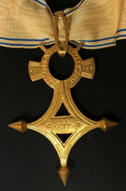 null Ordre du Mérite Saharien, fondé en 1958, bijou de commandeur en vermeil, poinçon...