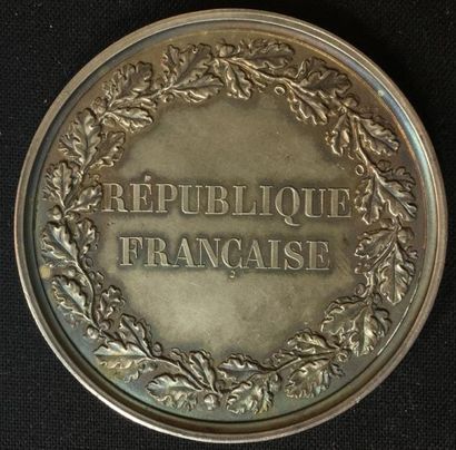 null IIe République, médaille d'honneur de 1re classe non portable en cuivre argenté,...