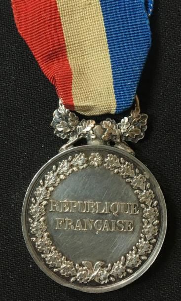 null IIe République, médaille d'honneur de 1re classe en argent, avers figurant la...