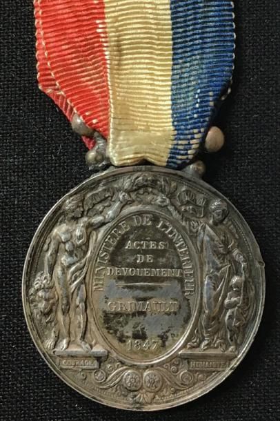 null IIe République, médaille d'honneur de 2e classe en argent, avers figurant la...