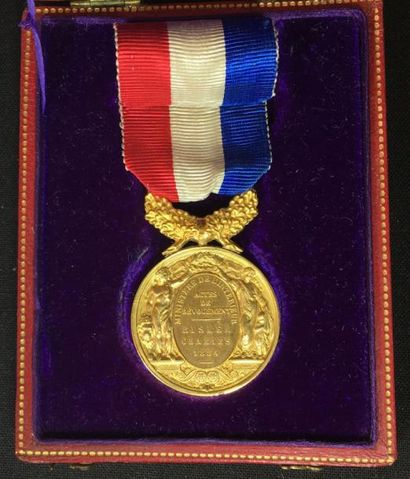 null IIIe République, médaille d'honneur de 1re classe en or, au profil de Cérès...