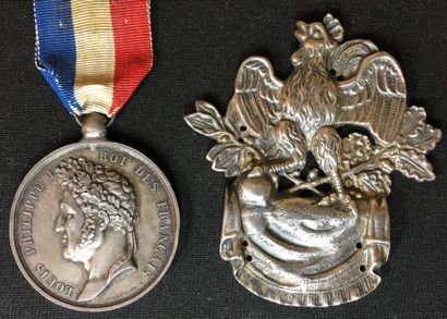 null Monarchie de Juillet, groupe de récompense comprenant : une médaille d'honneur...