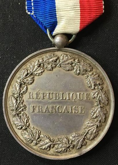 null IIe République, médaille d'honneur de 1re classe en argent, avers figurant la...