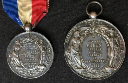 null Groupe de deux médailles : IIe République, une médaille d'honneur de 2e classe...