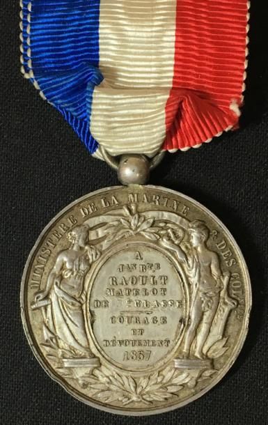 null Second Empire, Marine et Colonies, médaille d'honneur de 2e classe en argent...