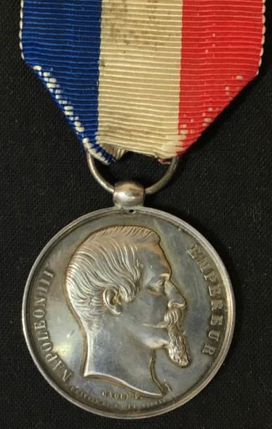 null Second Empire, Marine et Colonies, médaille d'honneur de 2e classe en argent...