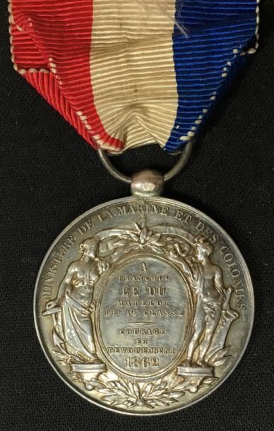 null Second Empire, Marine et Colonies, médaille d'honneur de 2e classe en argent...