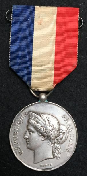 null IIIe République, médaille d'honneur de 2e classe en argent, au profil de Cérès...