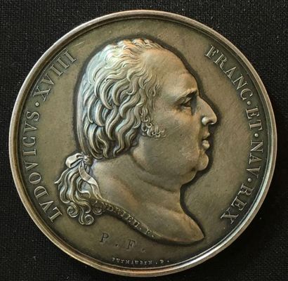 null Restauration - Médaille des Instituteurs, créée en 1818, non portable en argent...