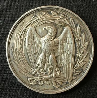 null Second Empire - Médaille des Instituteurs en argent, même composition de Farochon...