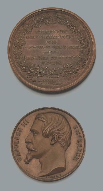 null Marseille, peste de 1784, grande médaille de reconnaissance en bronze par Gatteaux,...