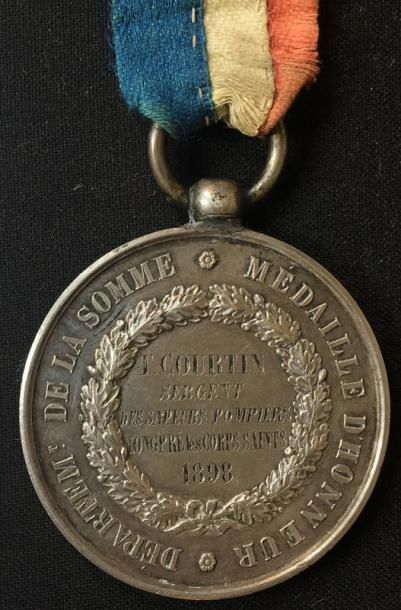 null Département de la Somme, médaille d'honneur en argent, au profil de la République...