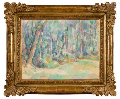 Paul CEZANNE (1839-1906) 
Intérieur de forêt, 1904-1906
Aquarelle et mine de plomb.
45,5...