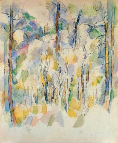 Paul CEZANNE (1839-1906) 
Intérieur de forêt, 1904-1906
Aquarelle et mine de plomb.
45,5...