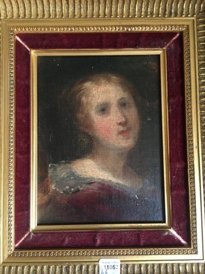 Ecole fin XVIIIe siècle :
Portrait de femme
Petite...
