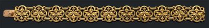 Wiese, signé et poinçonné Bracelet articulé en or jaune 750 millièmes, les maillons...