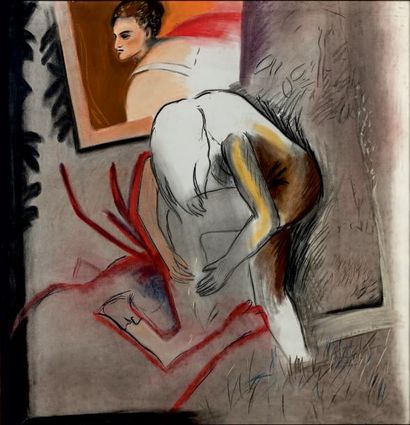 JEAN-MICHEL ALBEROLA (NE EN 1953) 
Melampus II Pastel sur papier.
137 x 133 cm