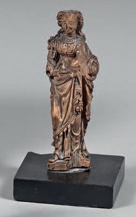 null Statuette de Vierge à l'Enfant en bois sculpté.
Début du XVIIe siècle.
(Accidents...
