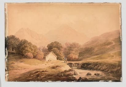 Anthony COPLEY FIELDING (1787-1855) 
Paysage d'Écosse
Aquarelle signée en bas à gauche....