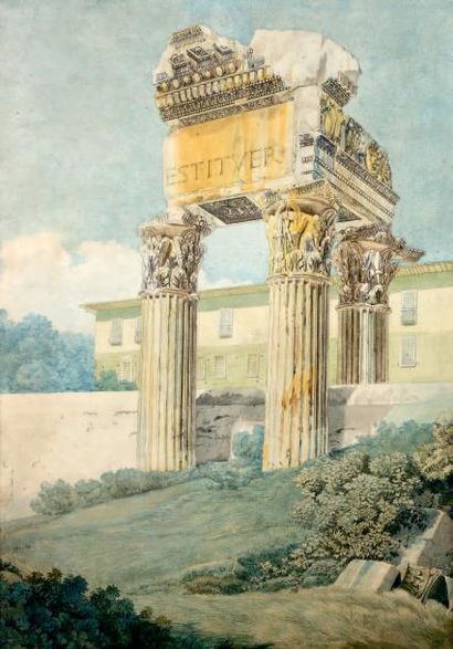 Abraham-Louis-Rodolphe DUCROS (1748-1810) et Giovanni VOLPATO (1735-1803) 
Ruines...