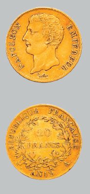 null PREMIER EMPIRE (1804-1814) 20 francs or. An 12. Paris.
G. 1021. TTB.