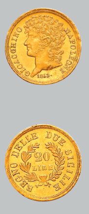 null ROYAUME de NAPLES et des DEUX SICILES Joachim Murat (1808-1815) 20 lire or....